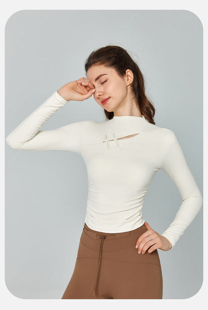 Sexy Cutout Long Sleeve Autumn Winter Yoga Top