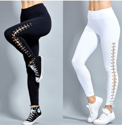 Stretchy  Plus Size Ripped Leggings