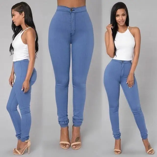 Plus Size High Waist Skinny Jeans