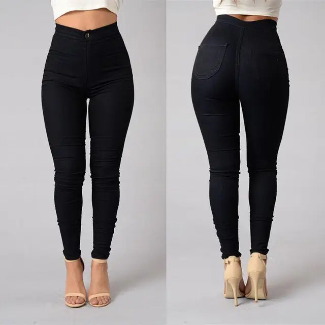 Plus Size High Waist Skinny Jeans