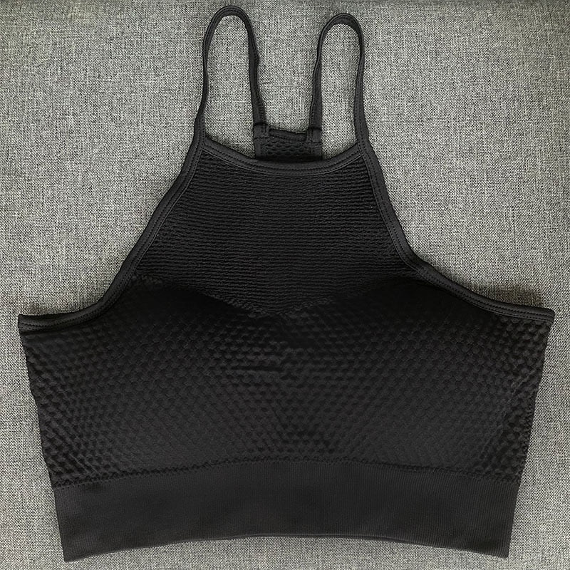 Women's Medium Support Cross Back Wirefree Removable Cups Sport Bra Tops Freedom Seamless Racerback Yoga Running Sports Bras