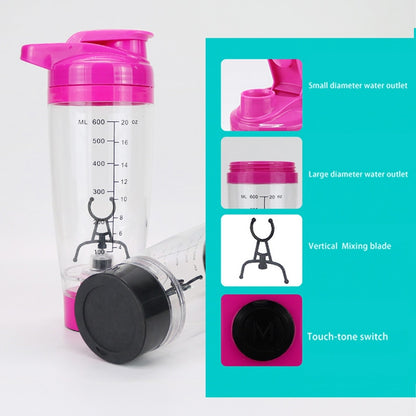 600ML Portable Electric Protein Mixer Bottle