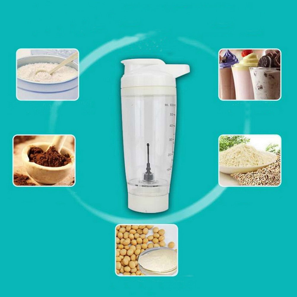 600MLPortable Movement Mixing Water Bottle Vortex Tornado PP Free Kitchen Accessories Electric Automatic Protein Shaker